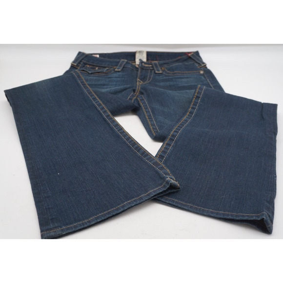 RARE True Religion World Tour Becky Swarovski PINK Crystal buttons. Size 28 - Picture 2 of 13